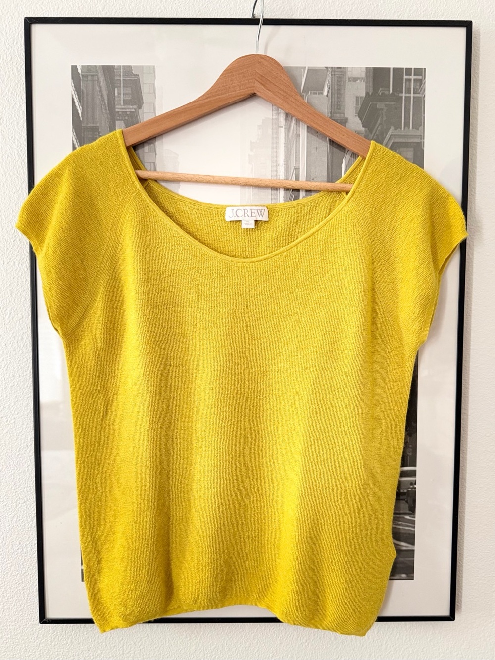 J.Crew Silk Cashmere Sweater Tee in "Pressed Avocado" - XL